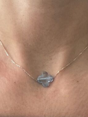 Morganne Bello Aquamarine Clover pendant